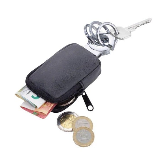 Troika Keyring with Coin Pouch – Dark Grey