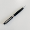 BLACK PEN IN POUCH BLACK AND SILVER BALLPOINT FAUX LEATHER POUCH