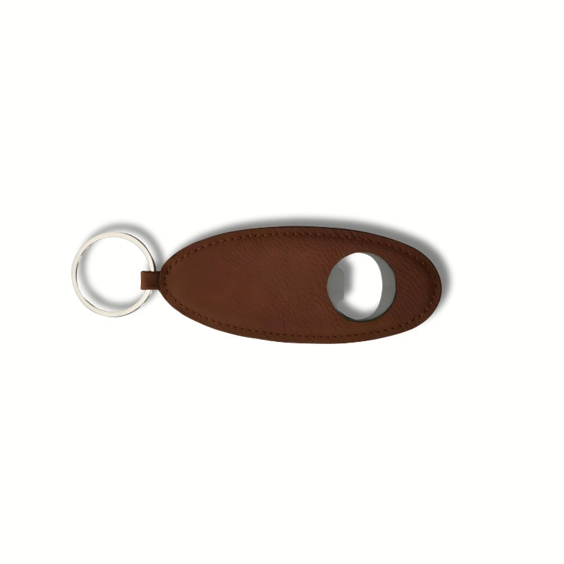 Black Bottle Opener Faux Leather
