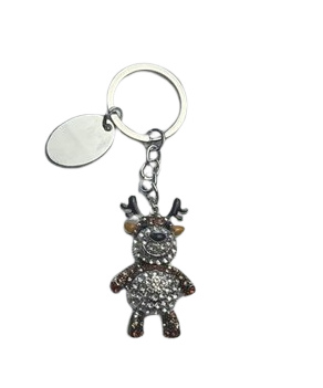 3D Diamante Reindeer Keyring