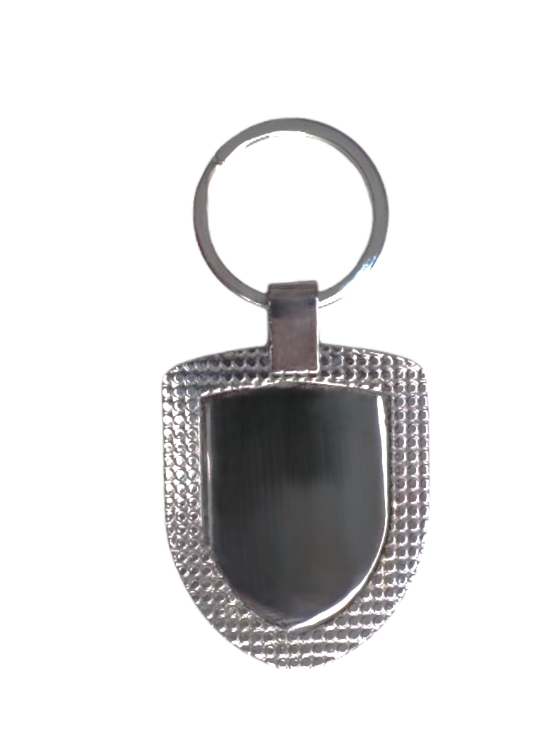Grained Shield Keyring