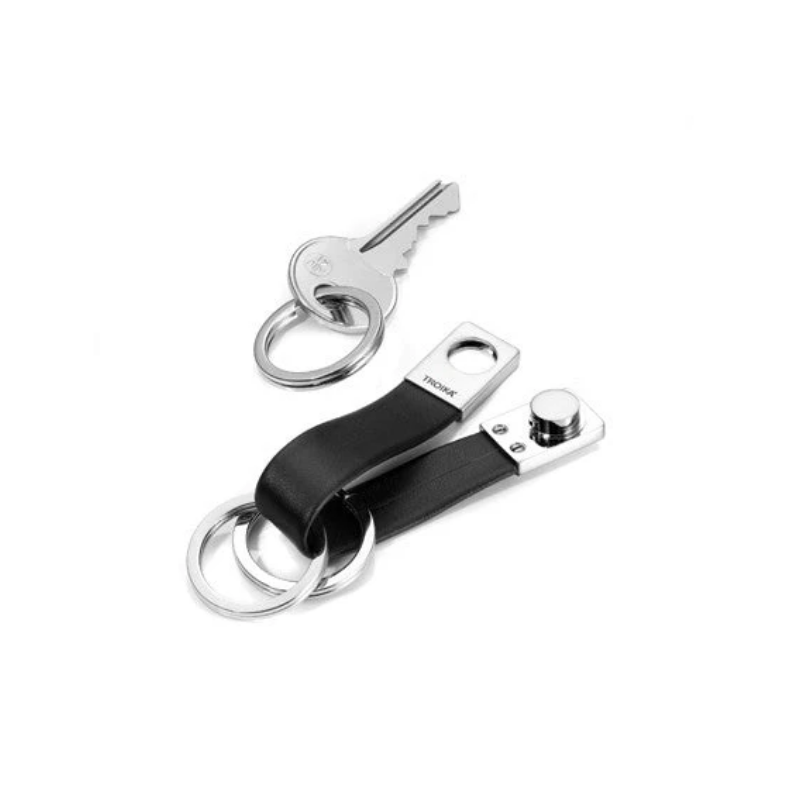 Troika Twister Quick Release Leather Loop 3 Keyrings Accessory