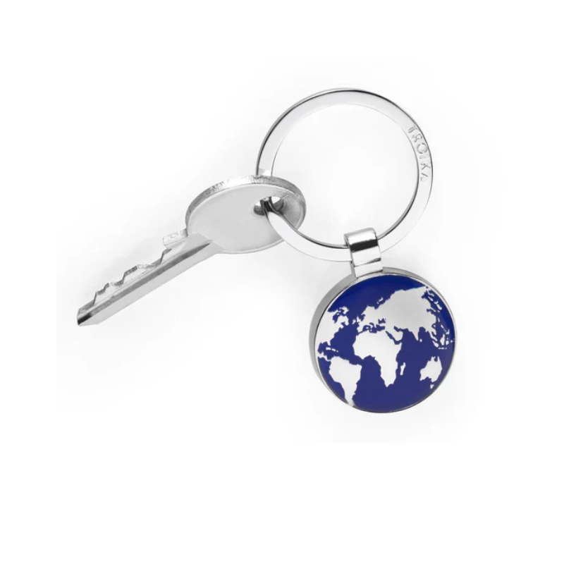 Around The World Globe Keyring