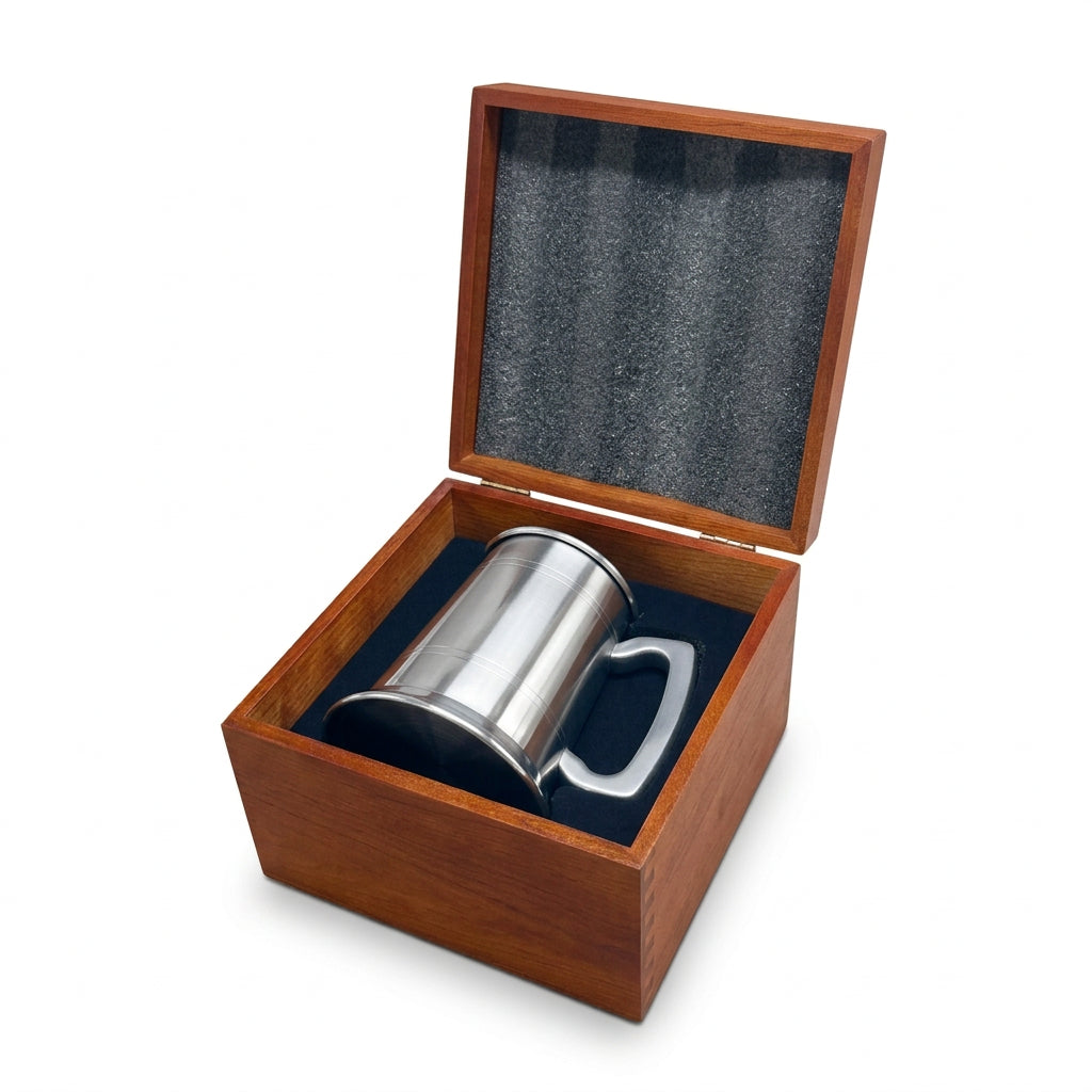 Stainless Steel Tankard In Wooden Box