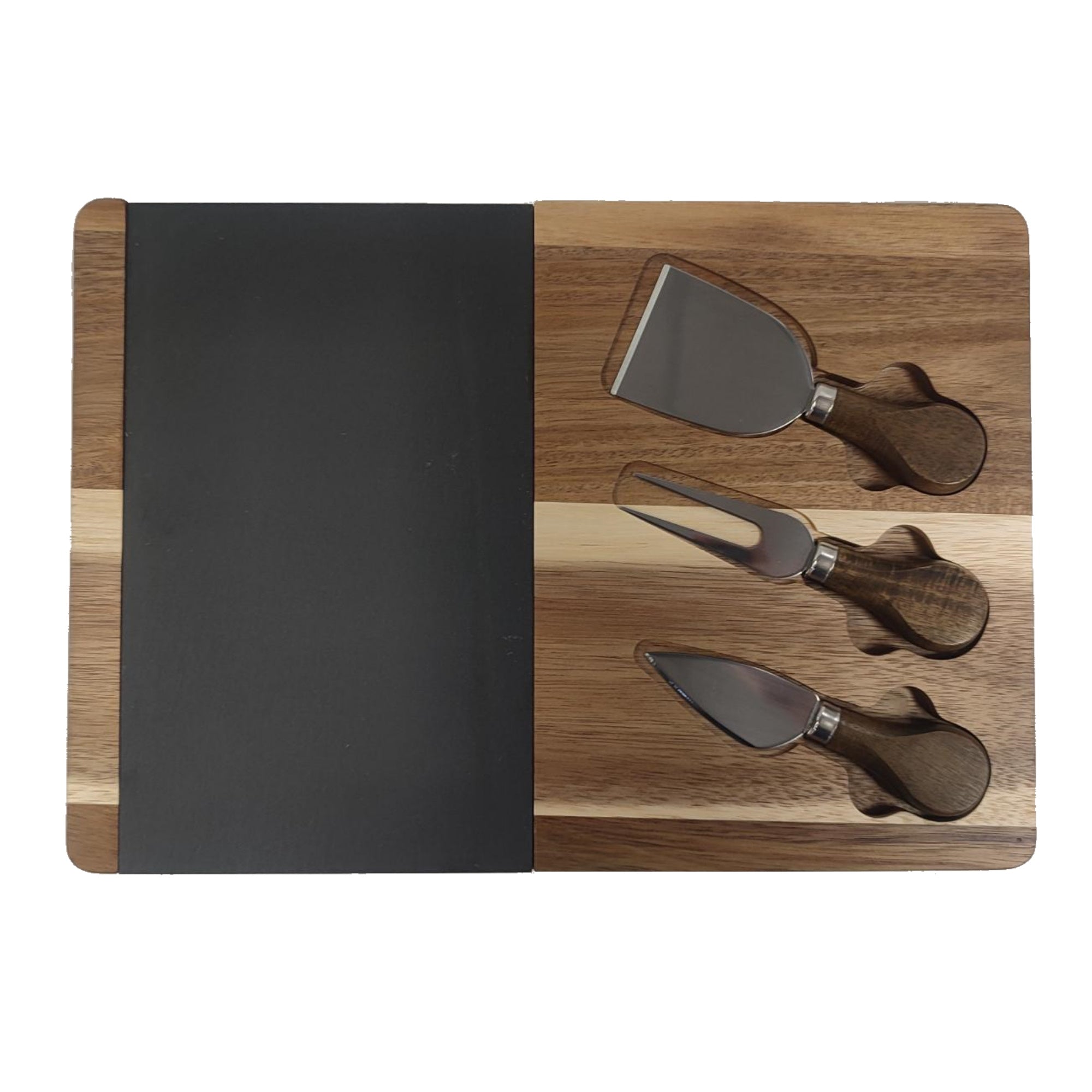 Engraved cheese platter and tools gift set