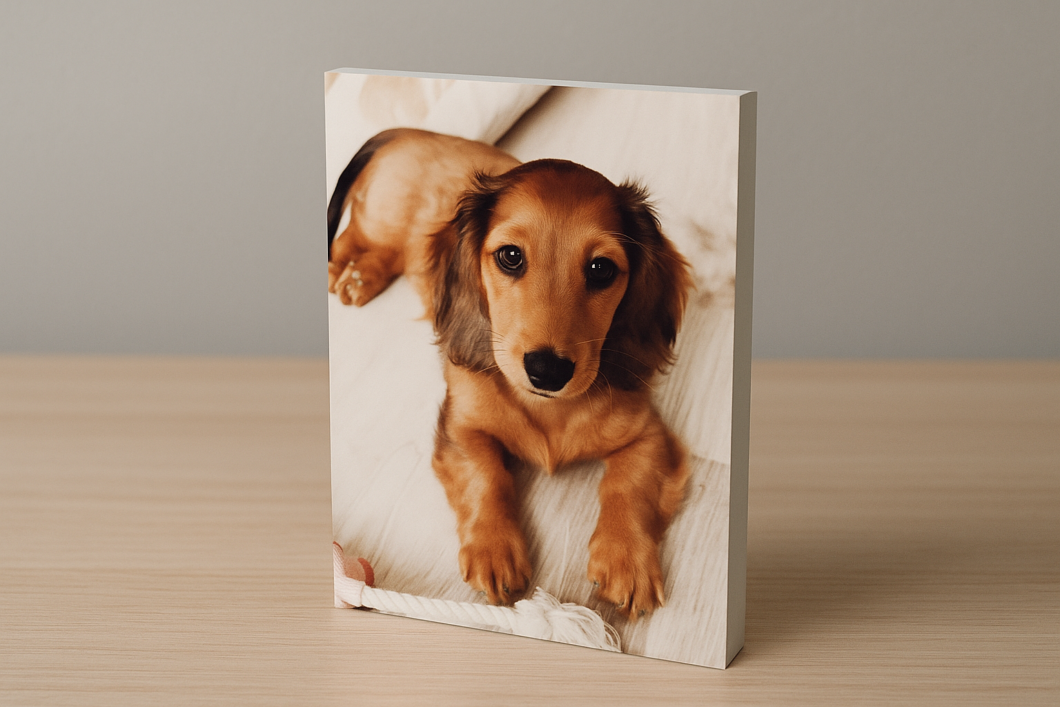 Wood Rectangle Photo Block