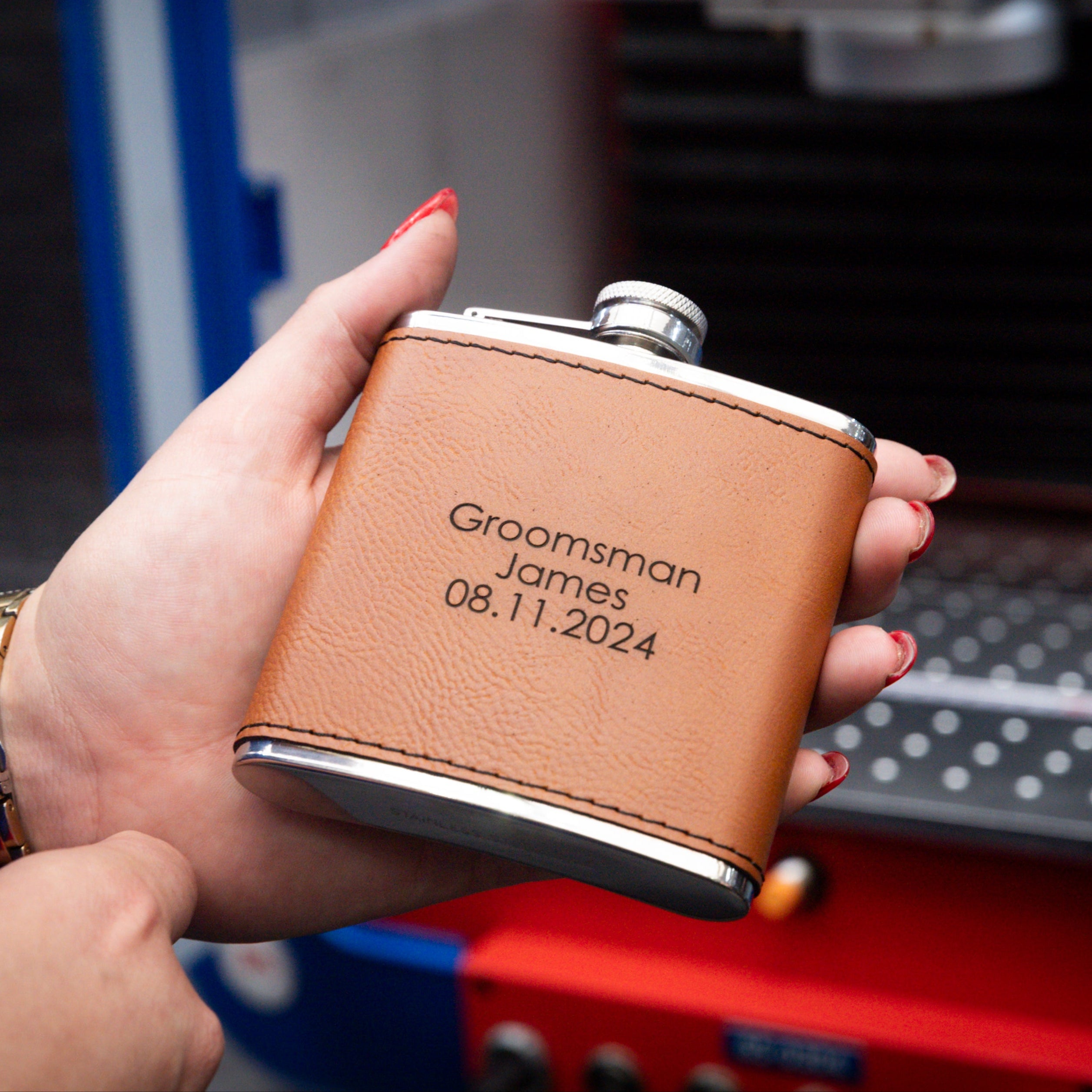 gift the perfect bridesmaid and groomsmen gifts with our laser engraving