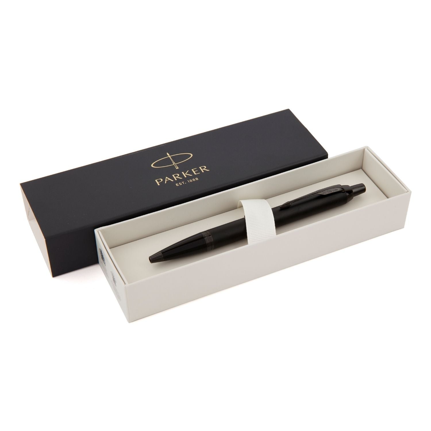 PARKER IM ACHROMATIC MATTE BLk BLACK TRIM BALL POINT PEN 1