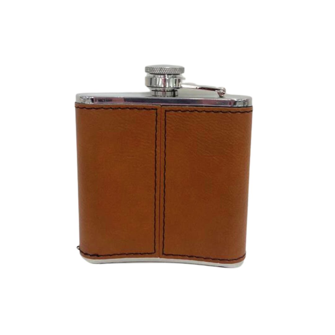 Faux Leather Hip Flask 6oz