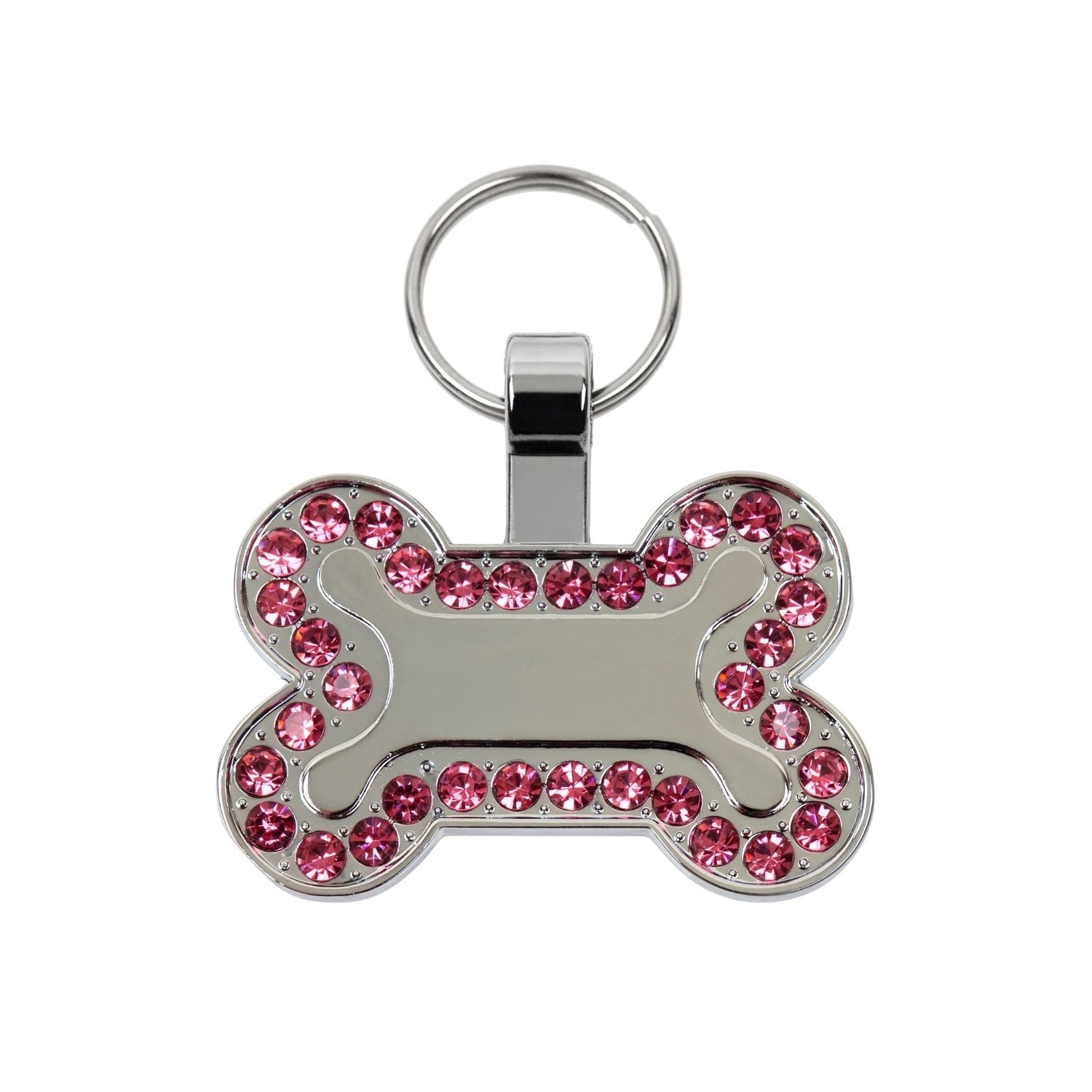 Pink Diamantes Dog Bone Pet Tag 2