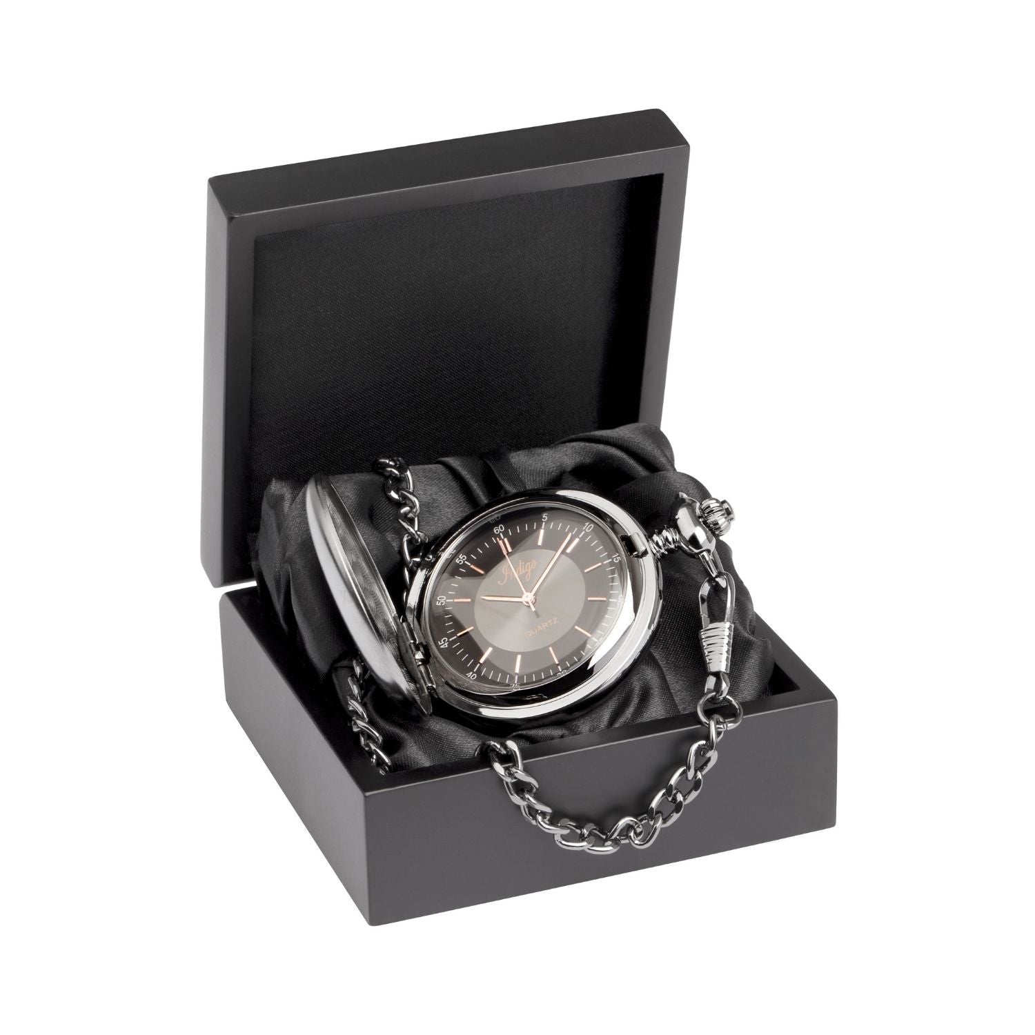 gunmetal pocket watch