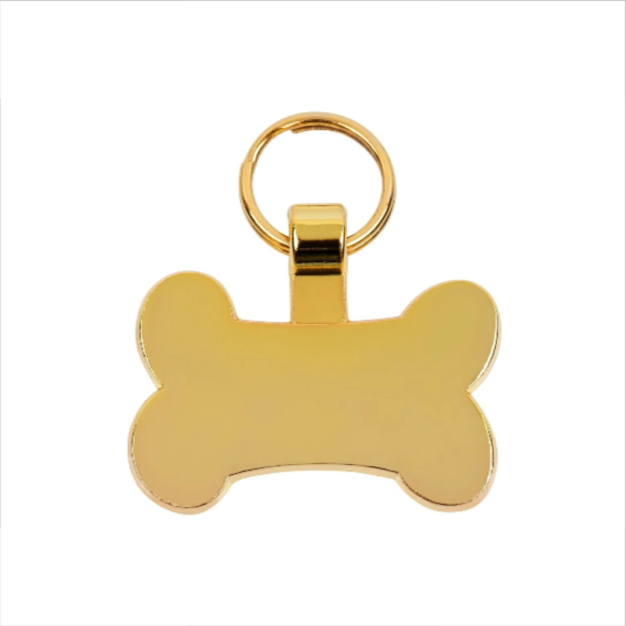 Gold Dog Bone Pet Tag - Personalized Pet ID Tags