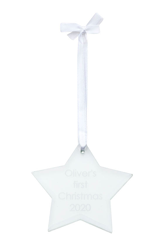 Glass Star Christmas Keepsake
