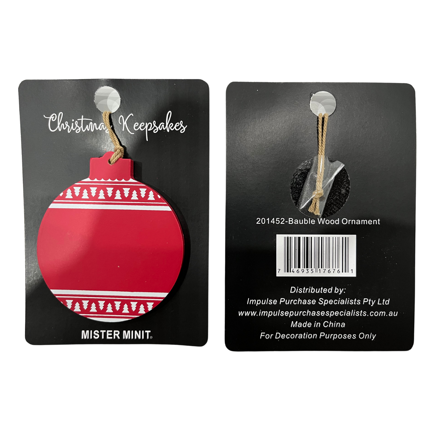 Nordic Bauble Wooden Christmas Keepsake