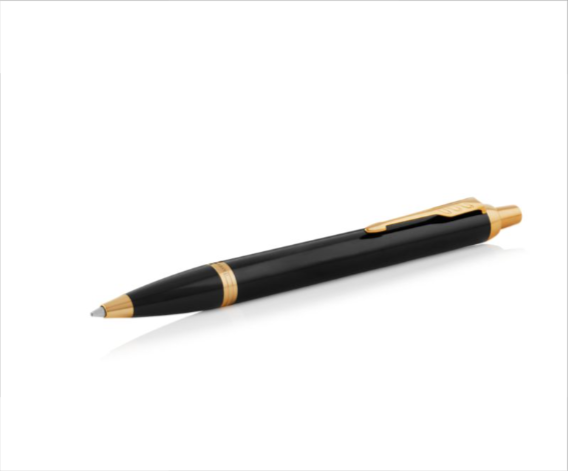 Parker Pen IM Black Lacquer Gold Trim - Add Personalisation