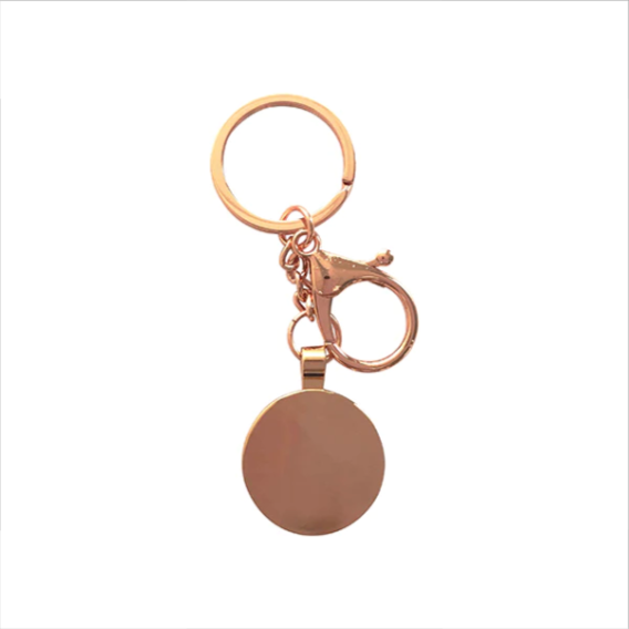 Rose Gold Circle Keyring
