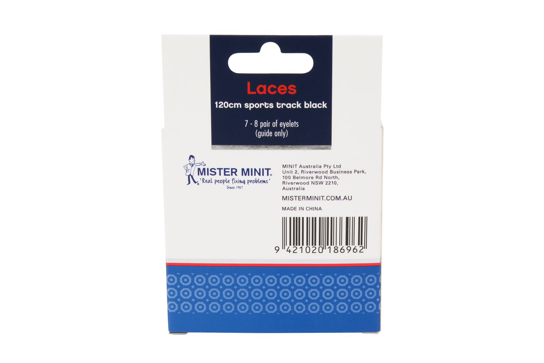 120cm Sports Track Flat Black Laces