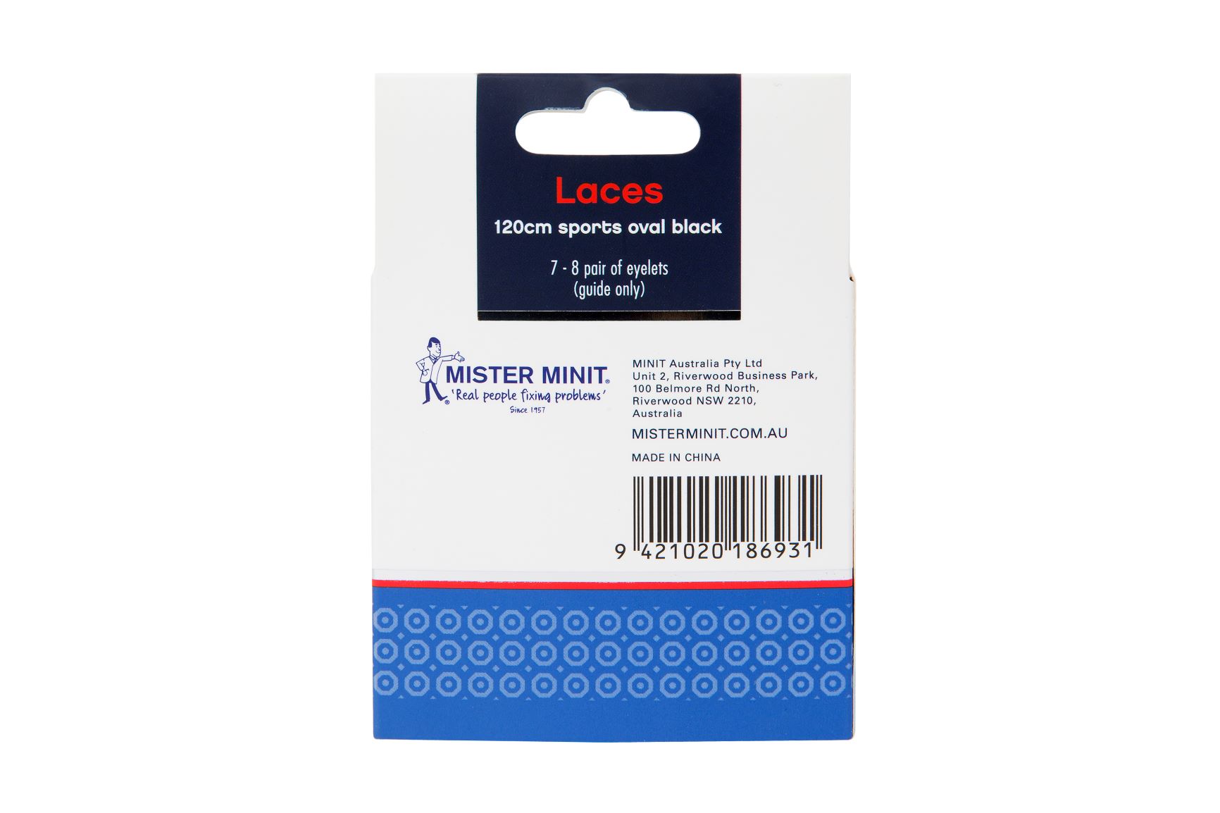 120cm Sports Oval Black Laces