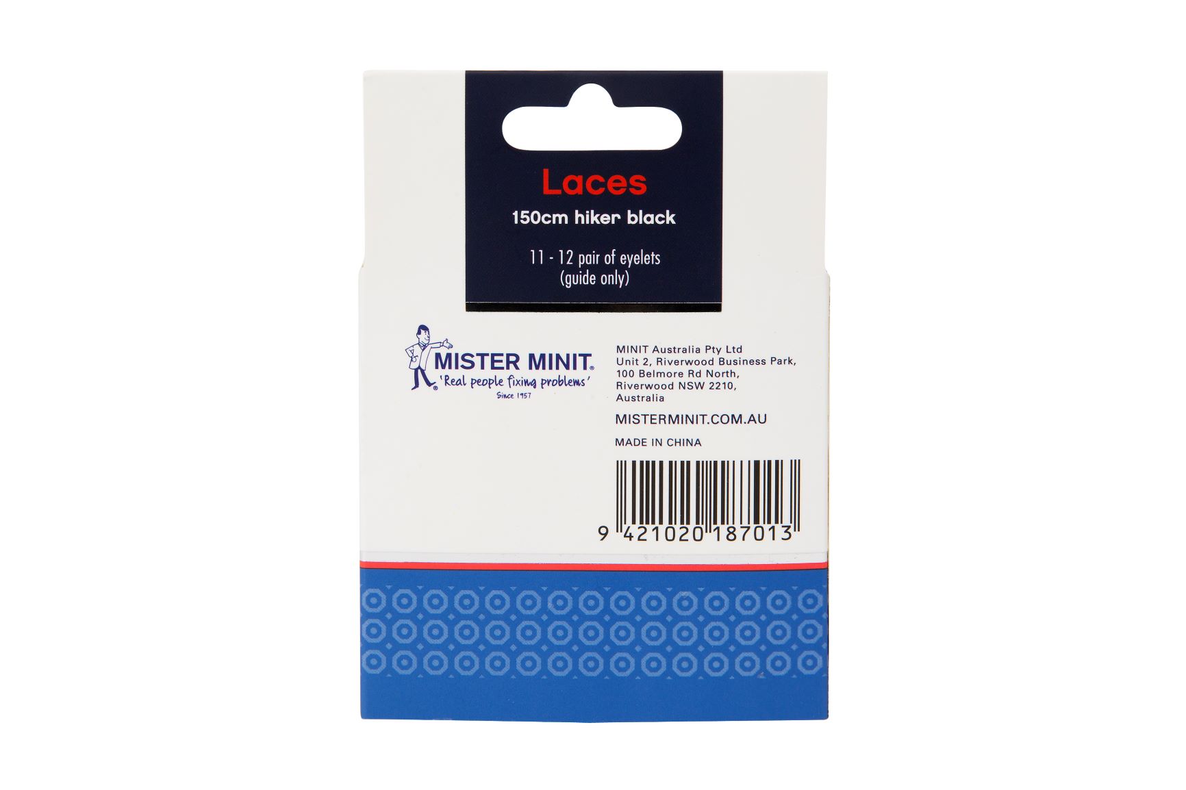 150cm Hiker Black Laces