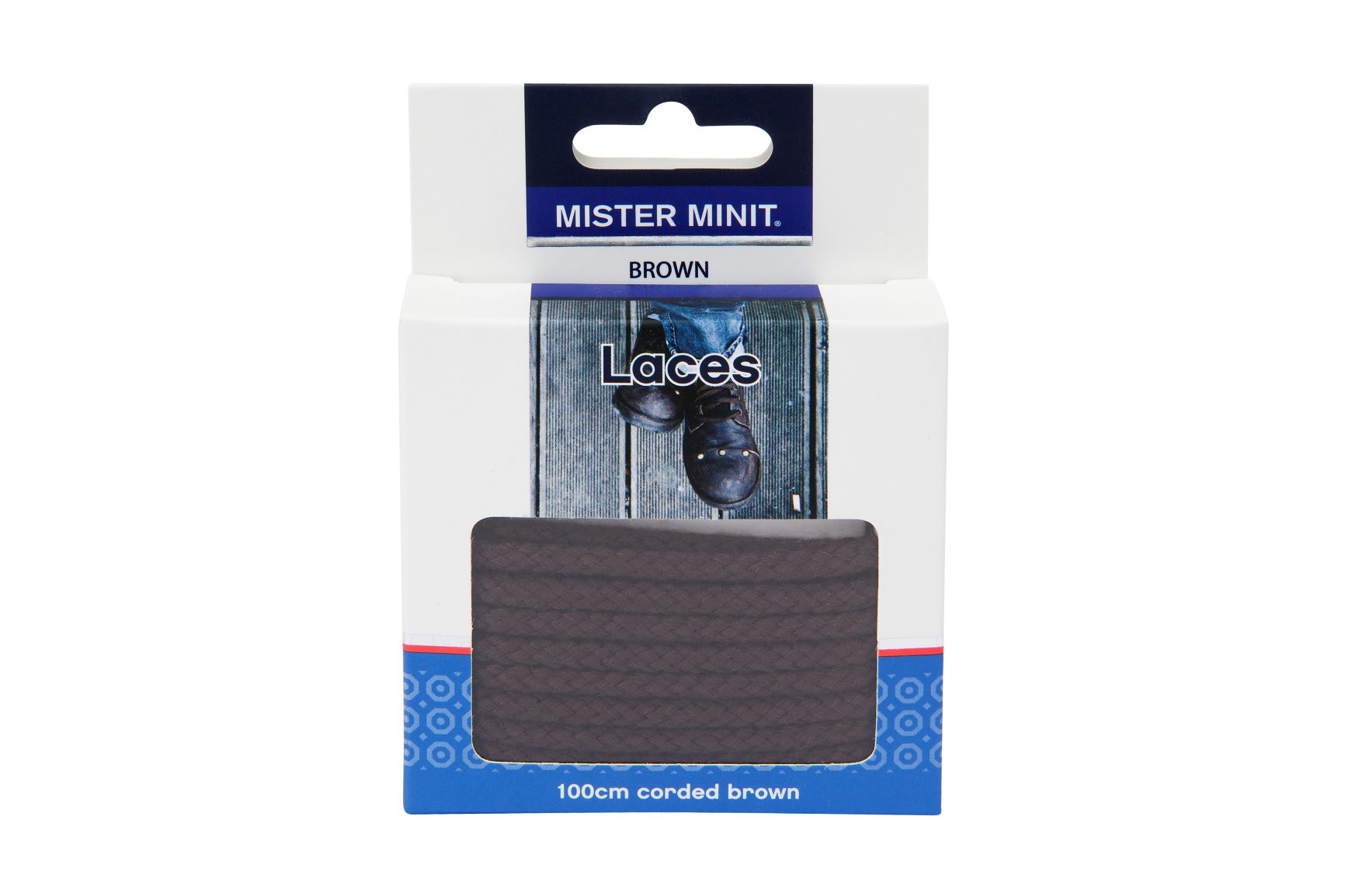 100cm Corded Brown Laces