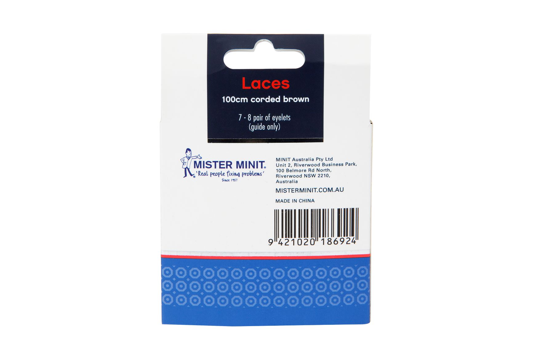 100cm Corded Brown Laces