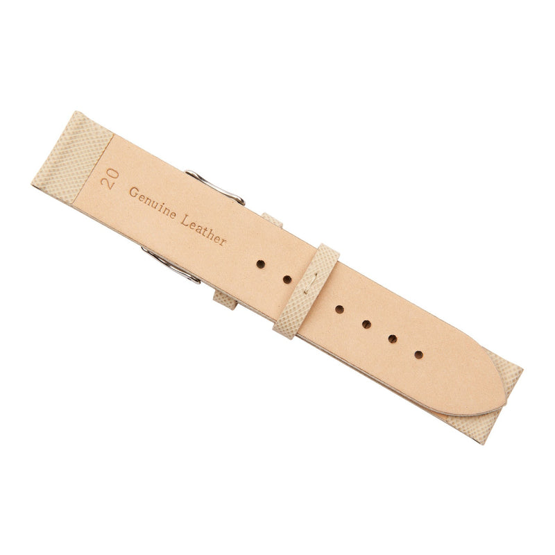 cream calf leather watch band 20mm 2510620 2