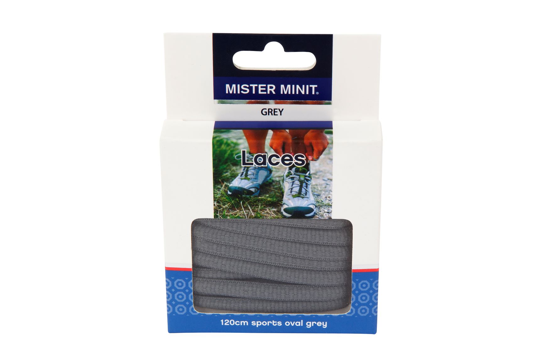 120cm Sports Oval Grey Laces