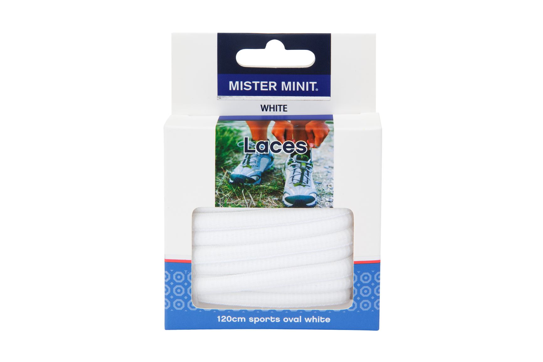 120cm Sports Oval White Laces