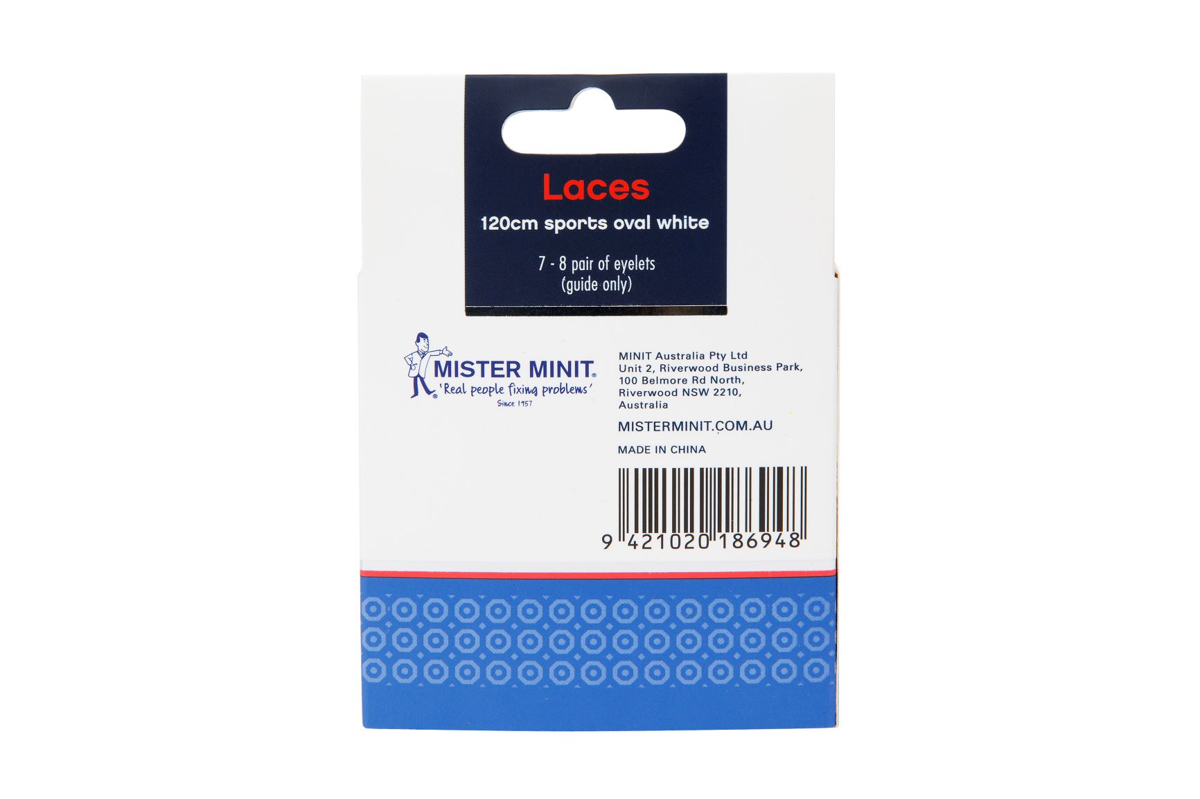 120cm Sports Oval White Laces