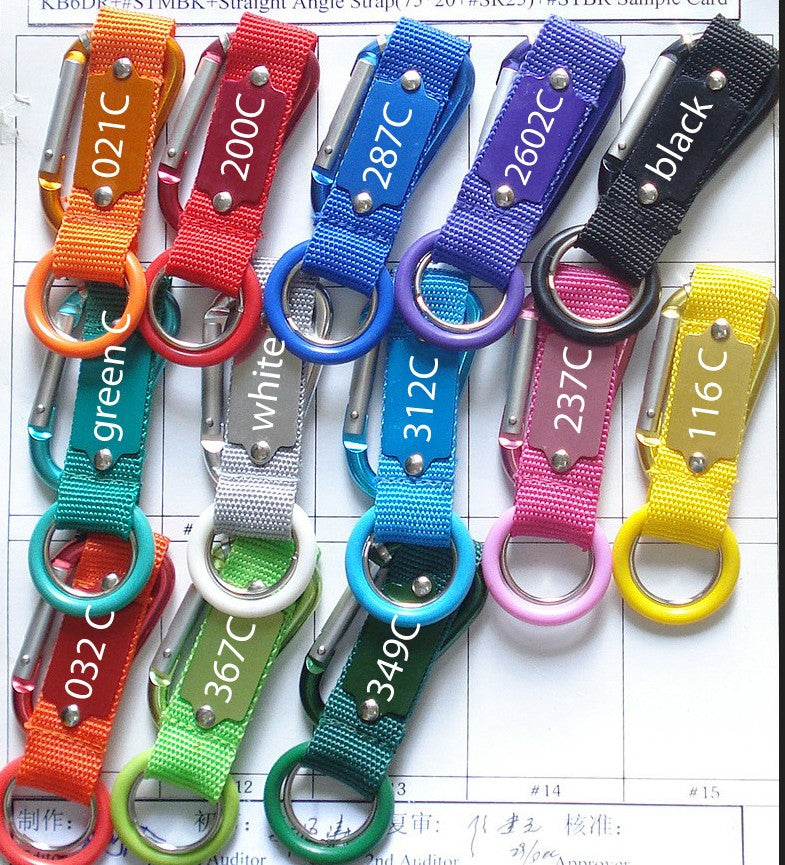 Assorted Carabiner Strap 30 Various Colours Keyring