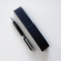 BLACK PEN IN POUCH BLACK AND SILVER BALLPOINT FAUX LEATHER POUCH
