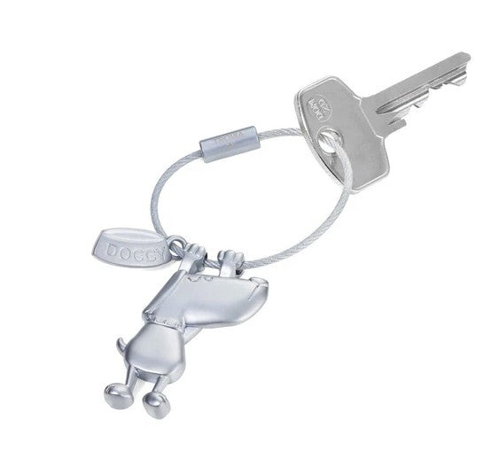 Troika Doggy with Dog and Bowl Charms Keyring Accessory