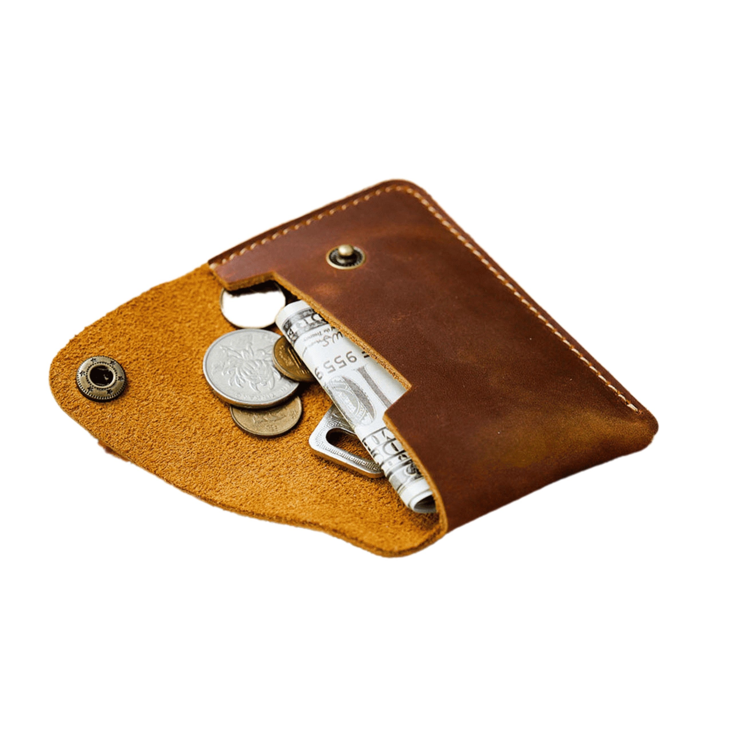 Enclosed Leather Card Holder