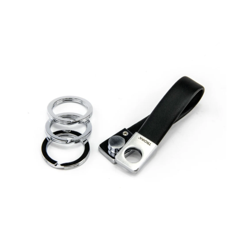 Troika Twister Quick Release Leather Loop 3 Keyrings Accessory