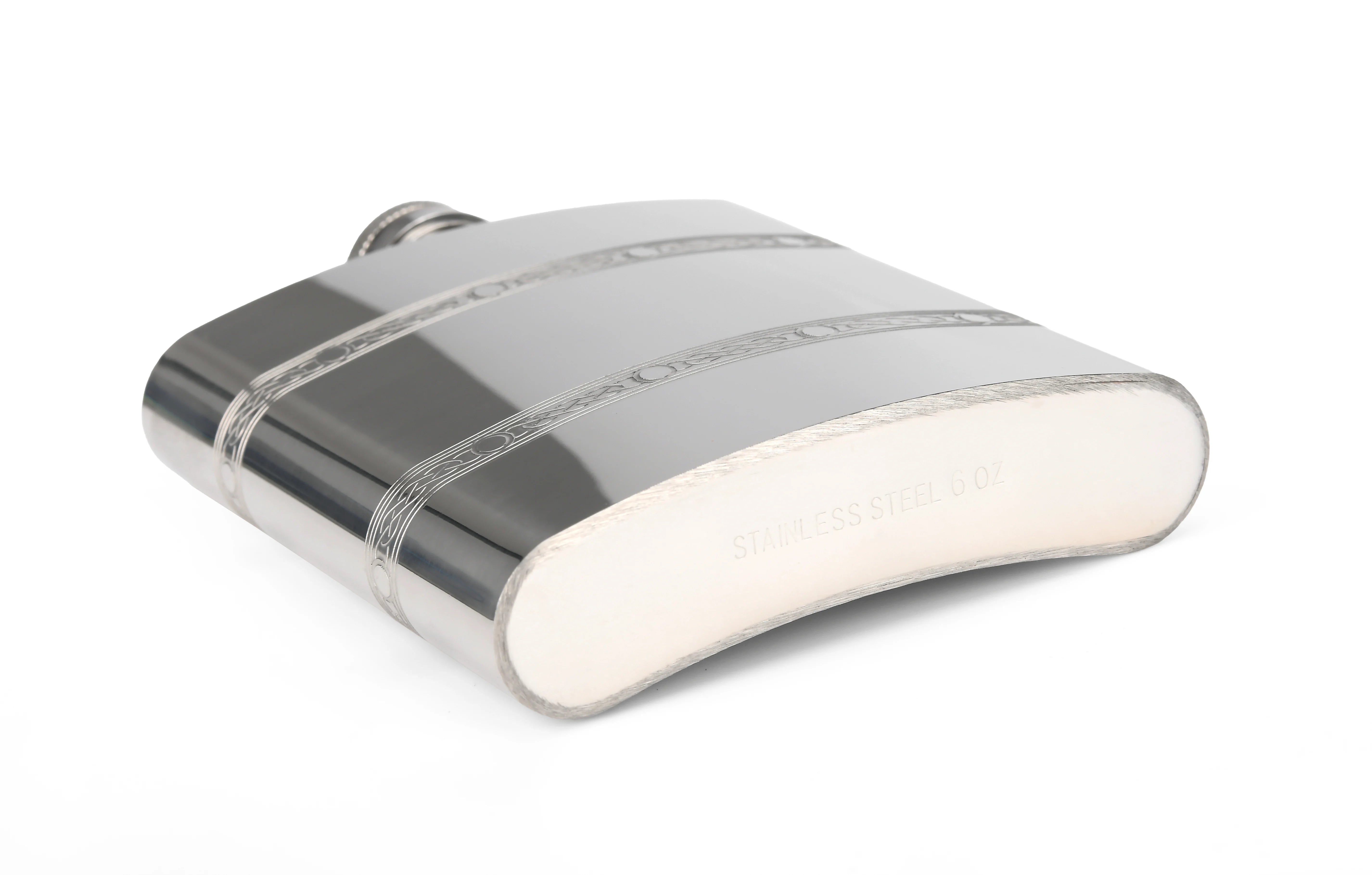 Celtic Double Banded Stainless Steel Hip Flask