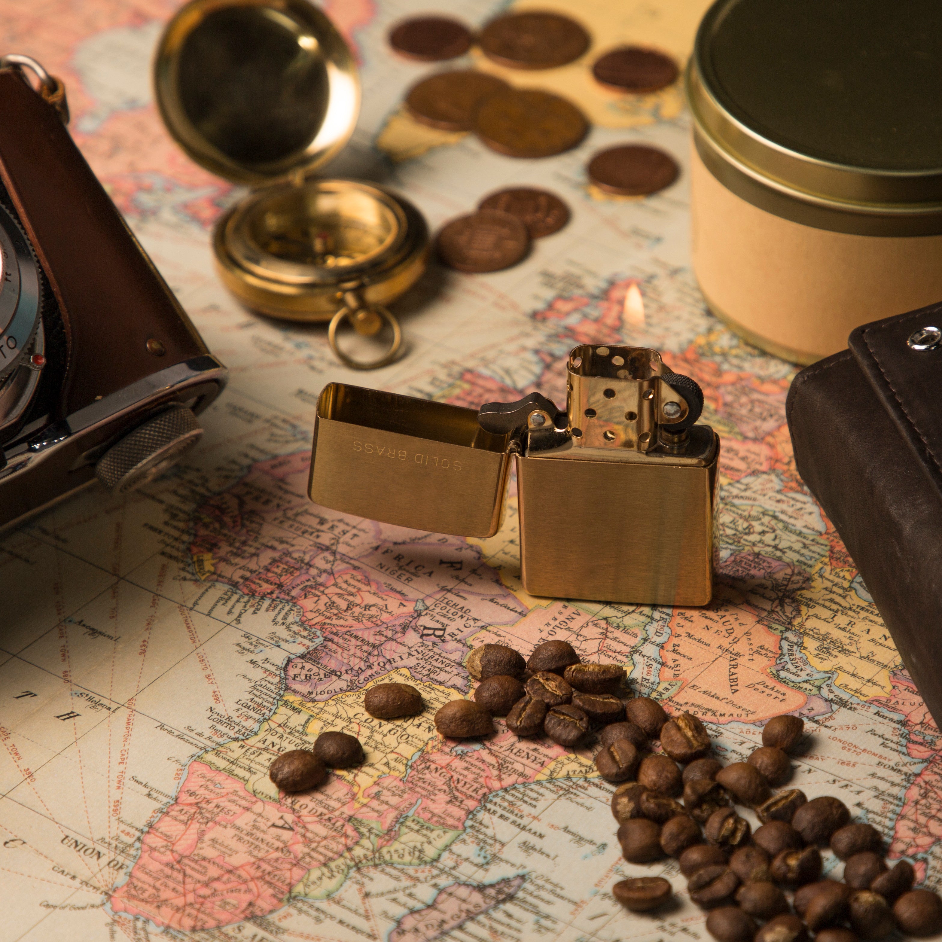 Zippo Brushed Brass Lighter