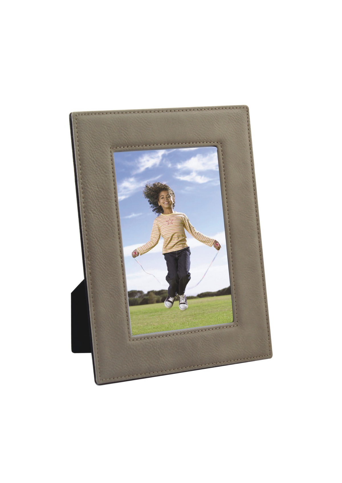 Photo Frame 4x6 Grey Faux Leather