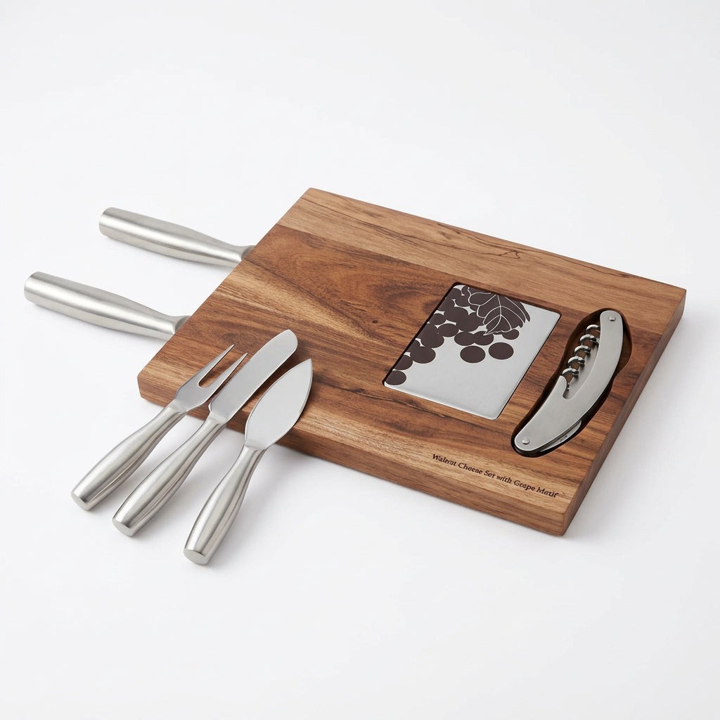 Personalised Acacia Cheese Board Set