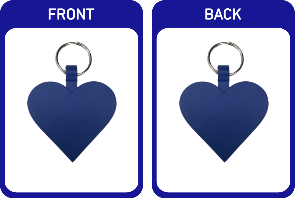 Matte Coloured Heart Pet Tags