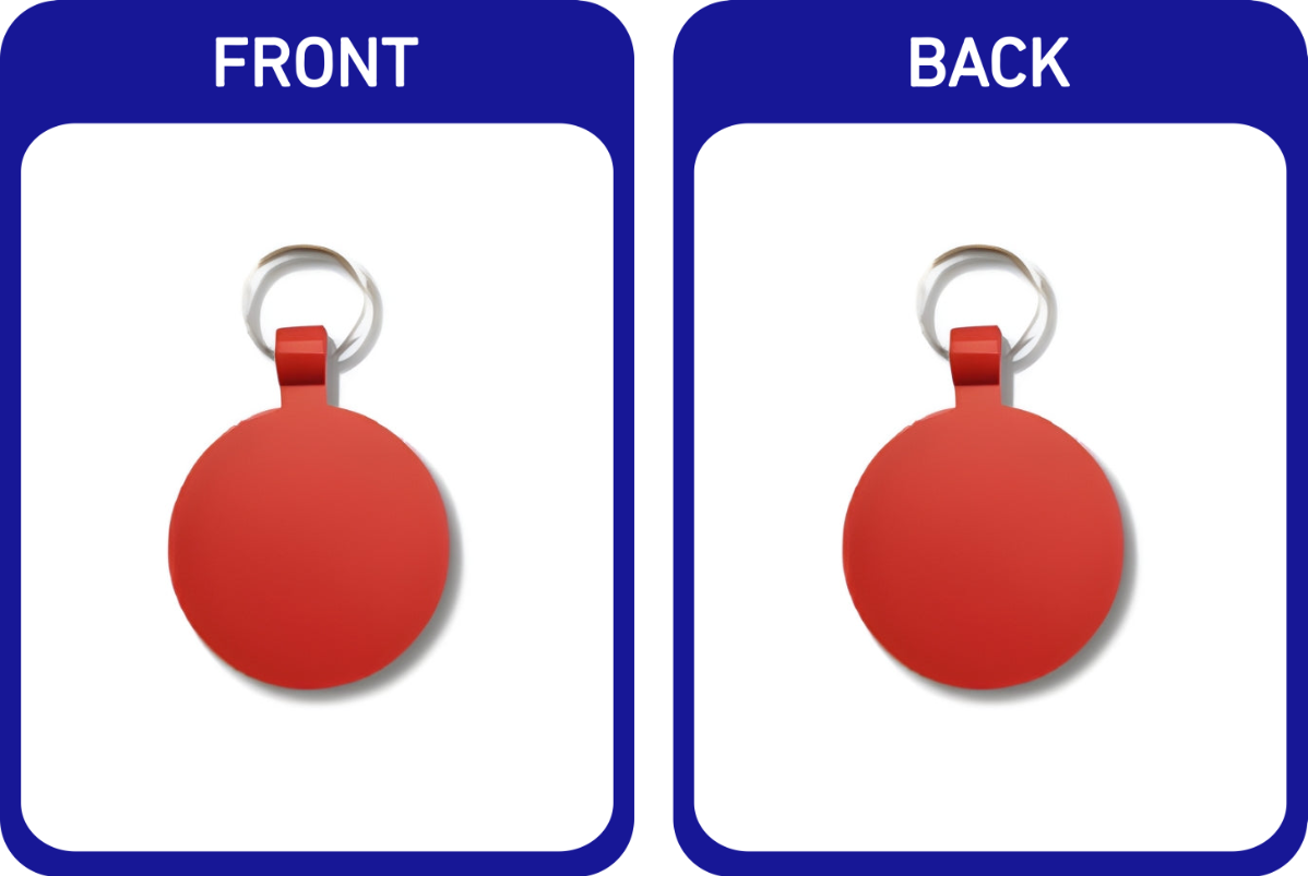 Matte Coloured Circle Pet Tags