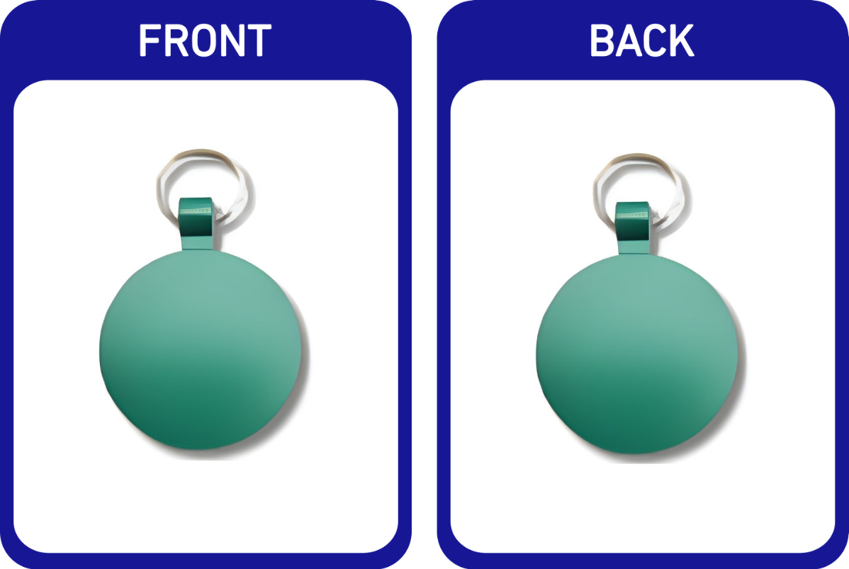 Matte Coloured Circle Pet Tags