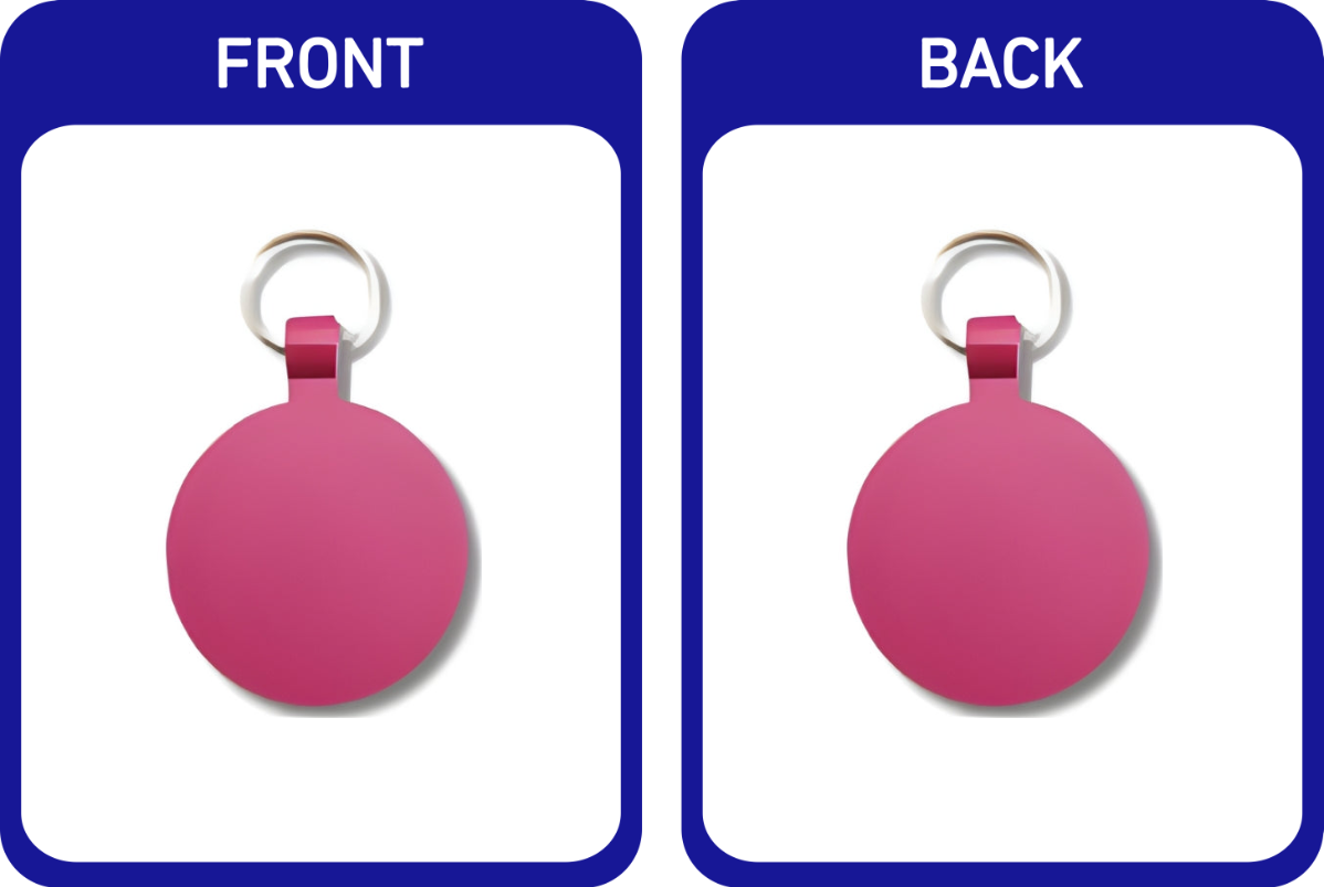 Matte Coloured Circle Pet Tags