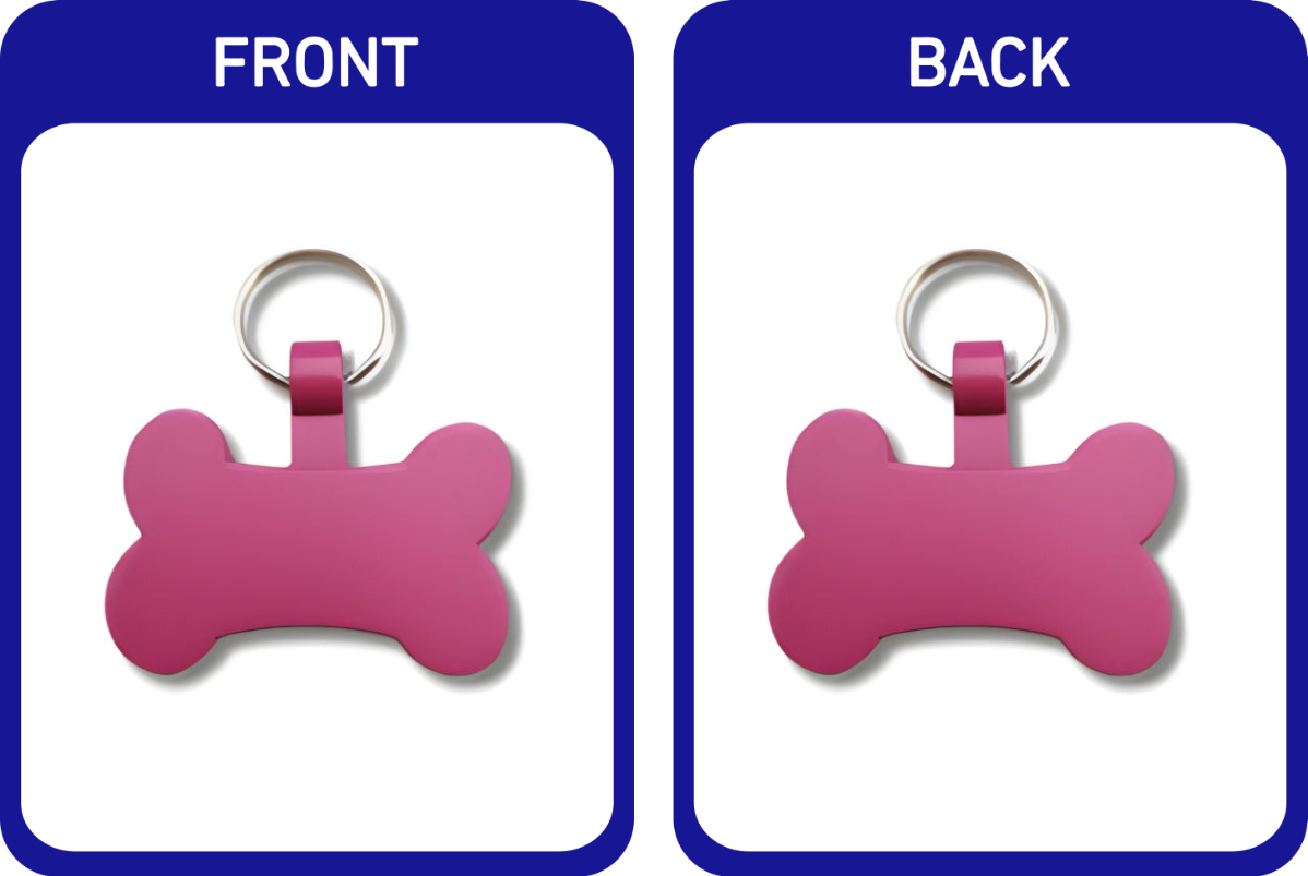 Matte Coloured Bone Pet Tags
