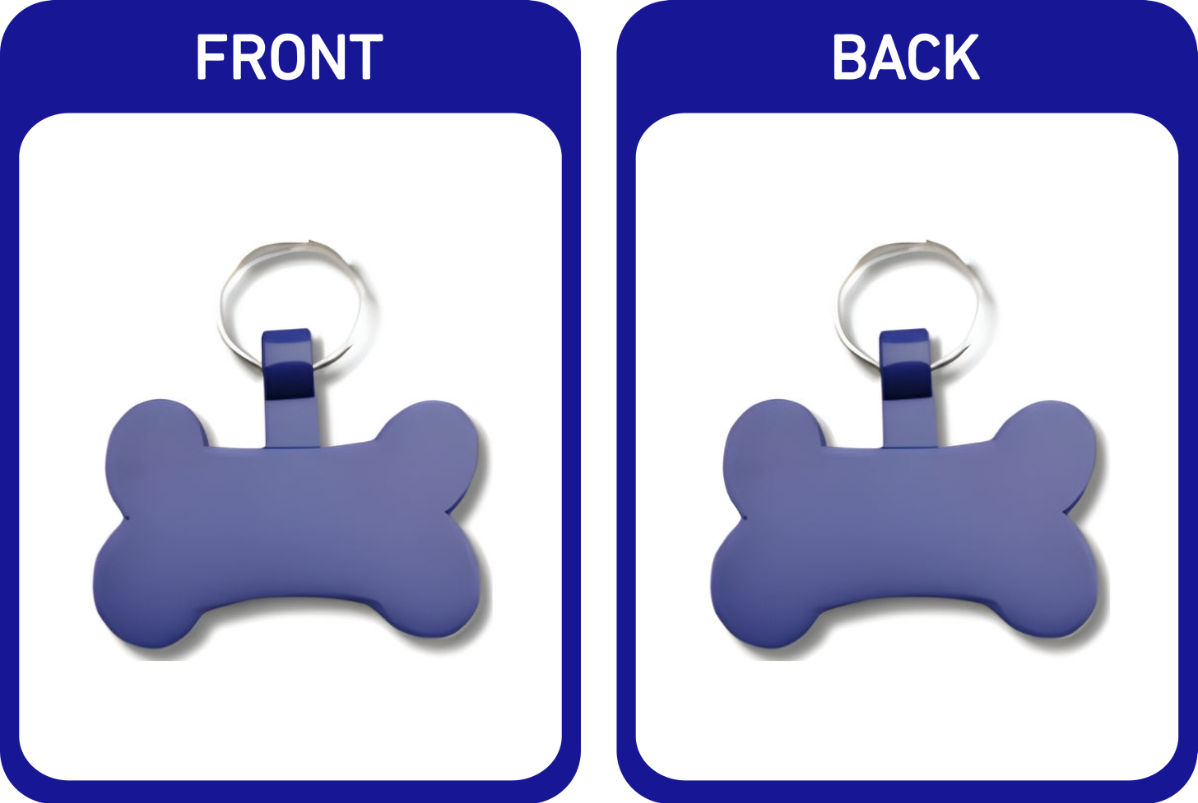 Matte Coloured Bone Pet Tags