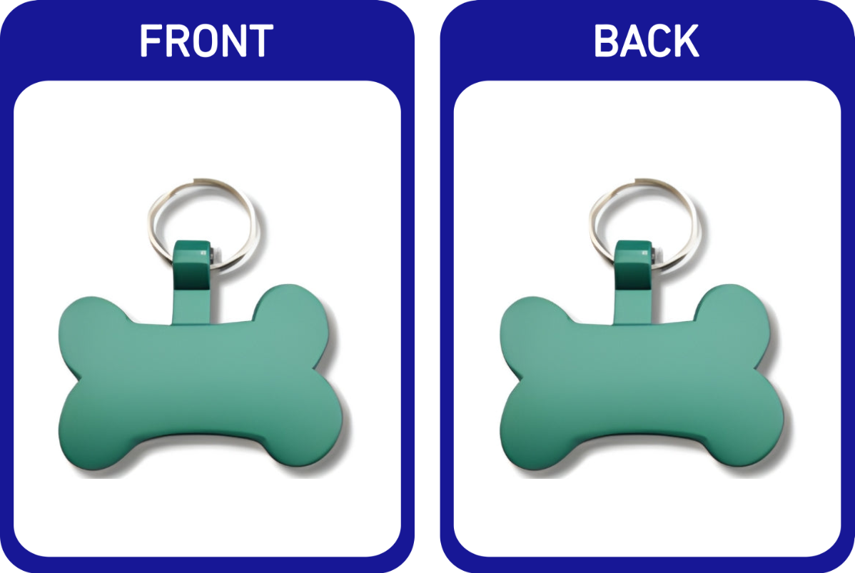 Matte Coloured Bone Pet Tags