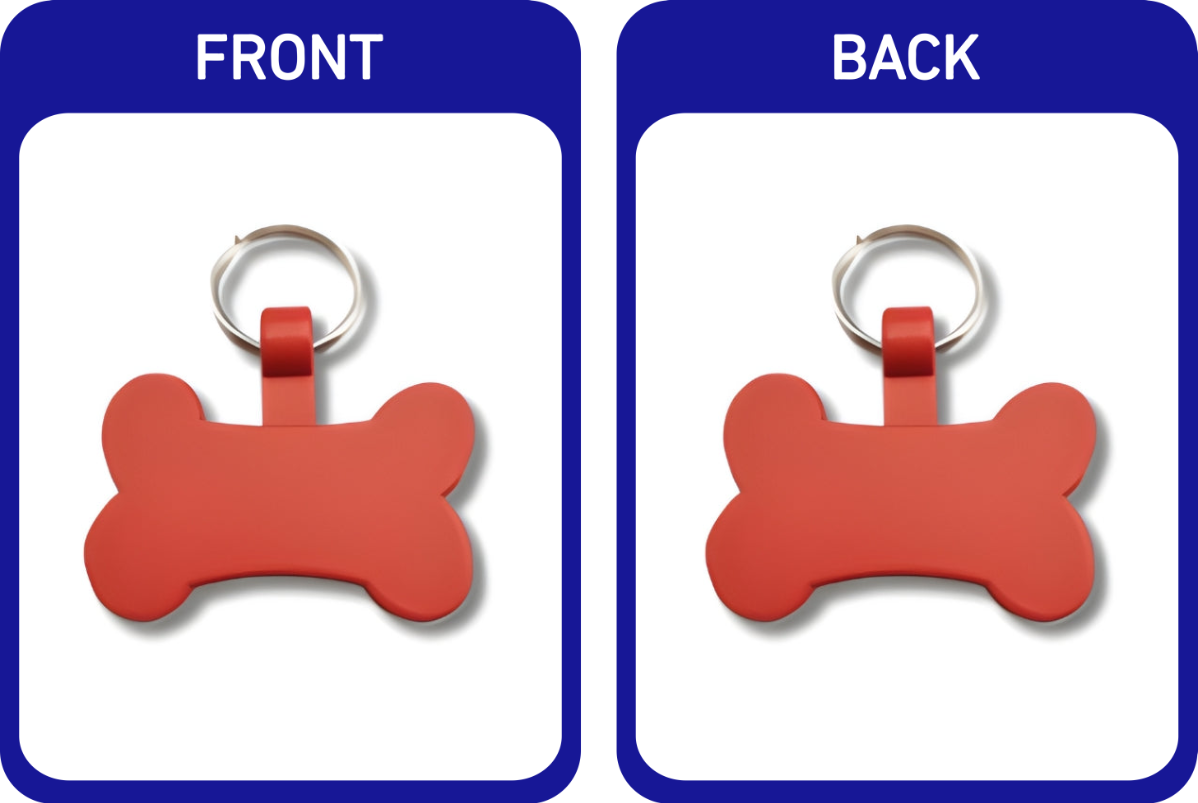Matte Coloured Bone Pet Tags