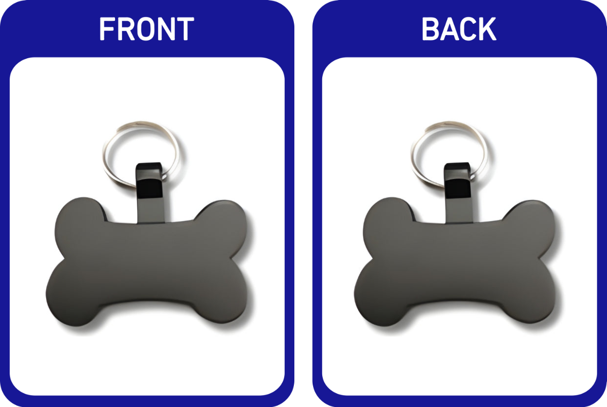 Matte Coloured Bone Pet Tags
