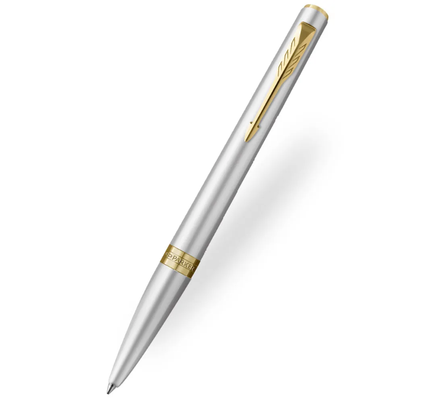 Parker Pen Meridian Chrome Gold Trim Parker Ball Point Pen