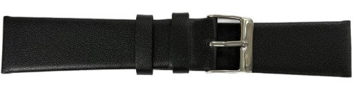 20mm Black Soft Calf Leather Band