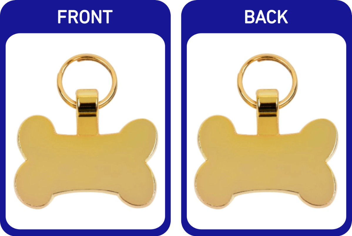 Metal Bone Pet Tags